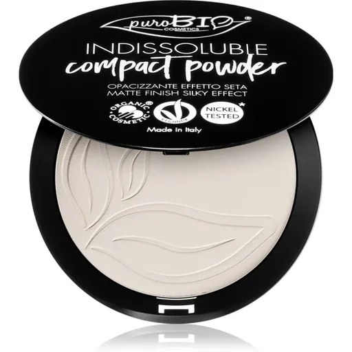 puroBIO Cosmetics Indissouble kompaktní pudr s matným efektem odstín T00 9 g