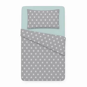 BabyTýpka 3-dílná sada povlečení - Stars mentol  (8594201221446)
