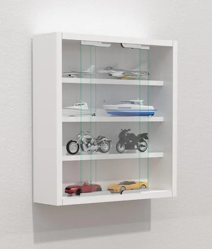 VCM Nástěnná vitrína Agisa S, bílá