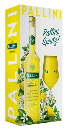 Pallini Limoncello dárková kazeta spritz glass 26% 0,5l