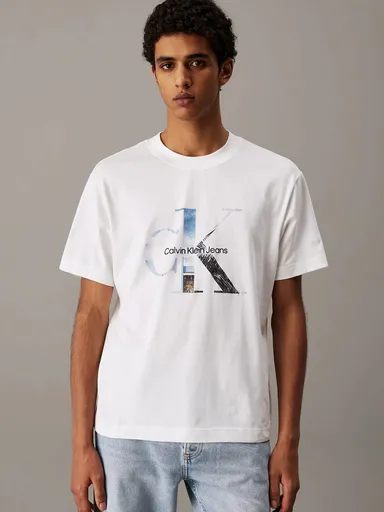 Calvin Klein pánské bílé tričko J30J327483 XXL
