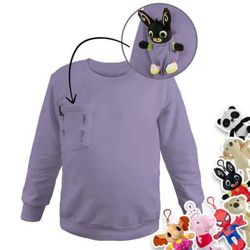 Bontis Mikina s kapsičkou na hračku - Fialová | 104/110