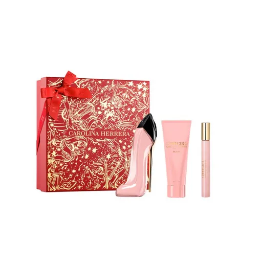 Carolina Herrera Good Girl Blush  dárková sada (parfémová voda 80 ml + tělové mléko 100 ml + cestovní balení vůně)