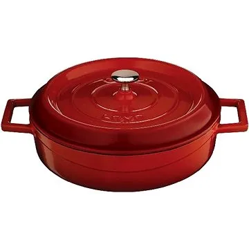 LAVA METAL Litinový hrnec nízký kulatý 24cm - červený (LVYST24K2R)