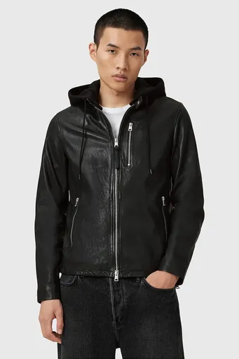 Kožená bunda AllSaints ASHTON