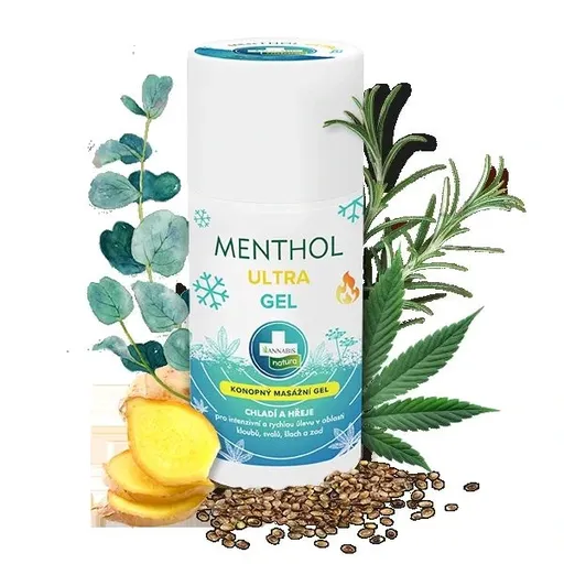 MENTHOL ULTRA GEL - konopný masážní gel s dvojitým účinkem - 90 ml - Annabis