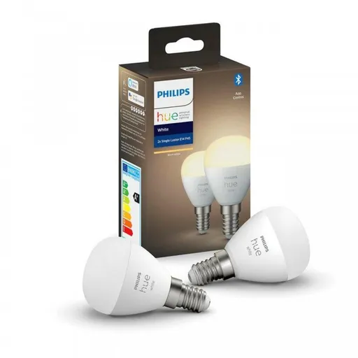 PHILIPS HUE Hue LED White Bluetooth žárovka E14 kapka set 2ks 8719514356771 2x5,7W 2x470lm 2700K P45 IP20