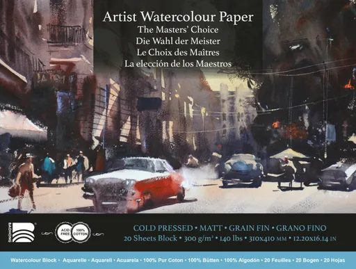 Akvarelový blok Baohong Masters 31x41cm cold pressed 300g