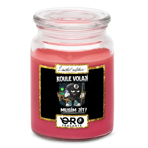 Svíčka Koule volají (Vůně svíčky: Višně v čokoládě)
