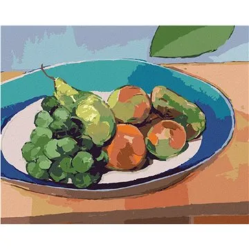 Ovoce na stole, 80×100 cm, vypnuté plátno na rám (6040333)