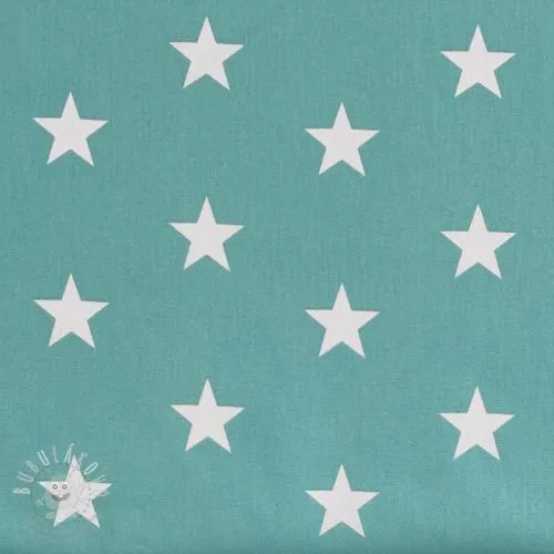Bavlněná látka Stars fresh sage