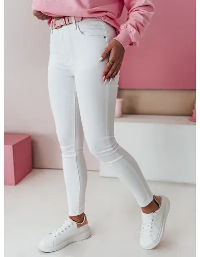 Dámské džínové kalhoty FURY bílé