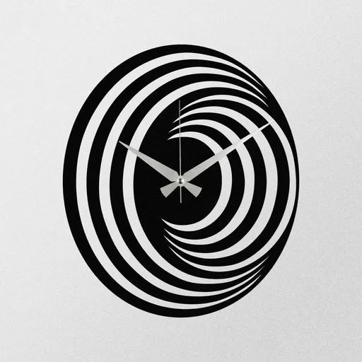 Nástěnné hodiny Circles  S017 Black, 48 x 48 cm