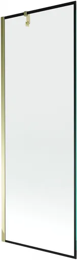 MEXEN/S Next vanová zástěna FIX 70 x 150, černá dekor, zlatá 895-070-000-00-70-50
