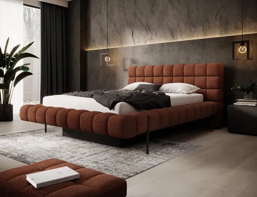 Postel Magentta s kovovým rámem 180x200