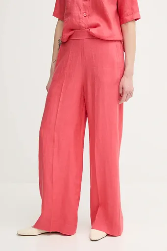 Lněné kalhoty United Colors of Benetton