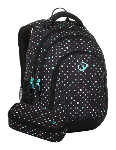 Školní set Bagmaster SUPERNOVA 23 A Set Black/Turquoise