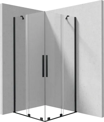 DEANTE Sprchový kout Prizma černá, čtvercová, 90x90 cm KPNNP09P09