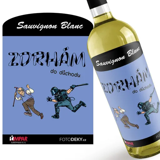 Víno Zdrhám do důchodu – pro muže (Druh Vína: Bílé víno)
