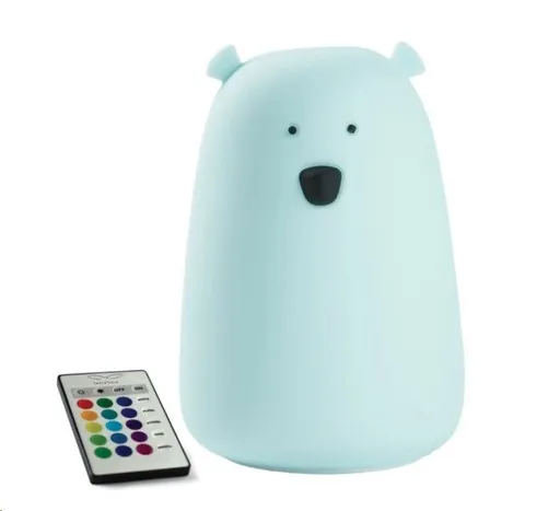 Rabbit & Friends Dotyková lampička medvídek s ovládáním | Modrá