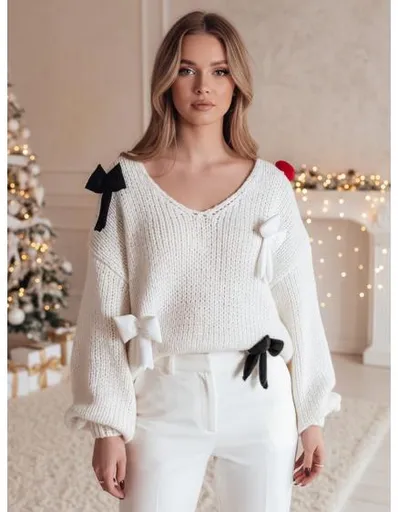 Dámský svetr one size PUREBOW ecru