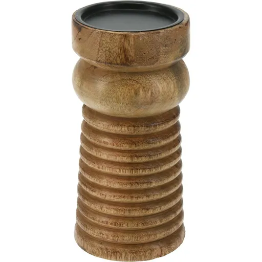 Svícen z mangového dřeva M, 10 x 20 cm, M