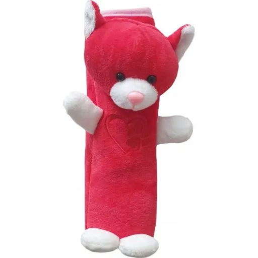 4Car KOČKA Potah bezpečnostního pásu, červená, velikost