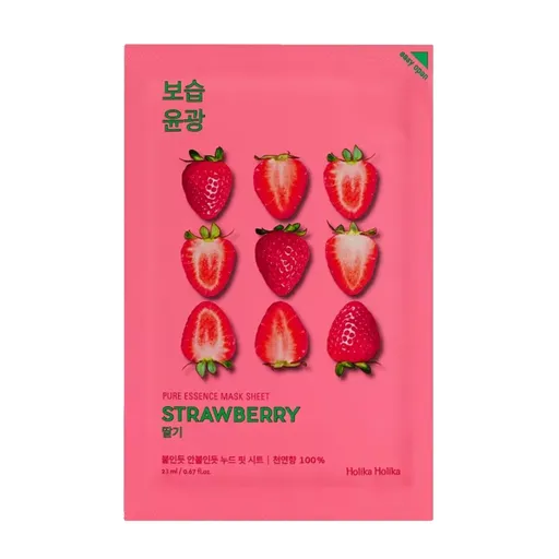 Holika Holika Pure Essence Strawberry rozjasňující plátýnková maska 23 ml