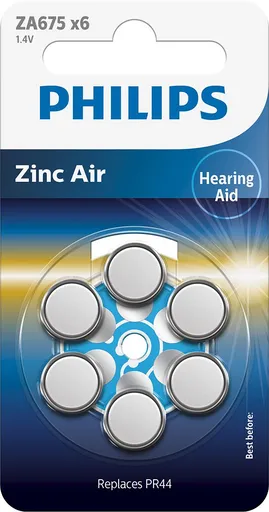 Philips ZA675B6A/10 baterie do naslouchadel 6 ks