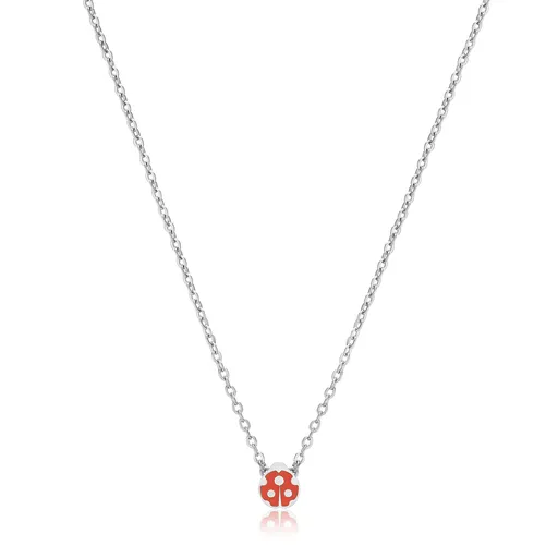 S'Agapõ Ocelový náhrdelník Beruška Click SCK258