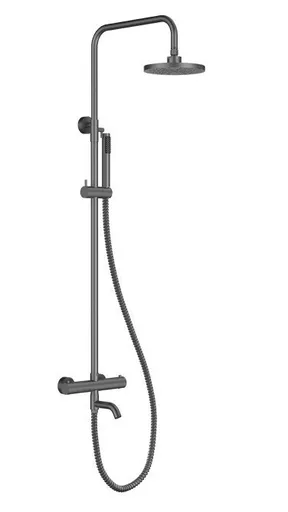 BESCO Nástěnný termostatický sprchový a vanový set VEO grafitová BABPVNTIGR