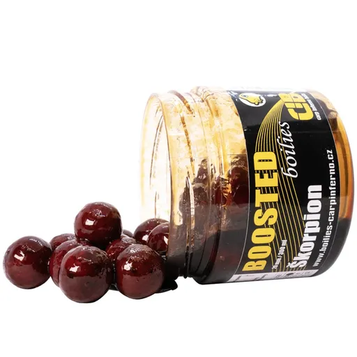 Carp inferno boosted boilies hot line škorpion 300 ml 20 mm