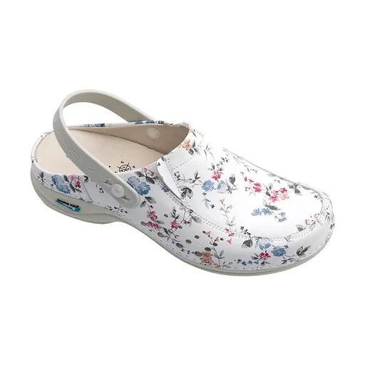 Nursing Care BERLIM pracovní pratelná obuv s certifikací dámská s páskem květy WG4APF1, 37