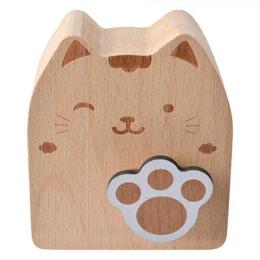 Dřevěná natahovací hrací skříňka kočička Kitty - 7*4*8 cm  65661