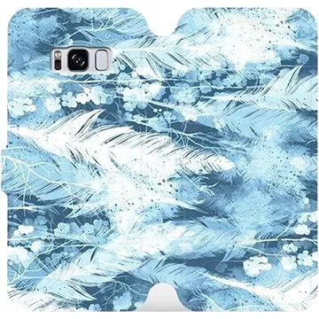 Flipové pouzdro na mobil Samsung Galaxy S8 - M058S Světle modrá horizontální pírka (5903226055326)