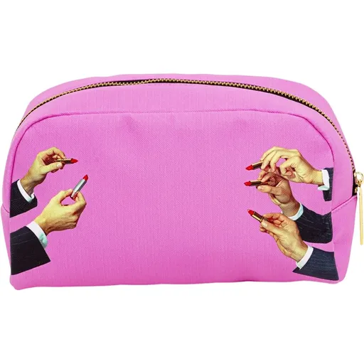 Kosmetická taštička TOILETPAPER LIPSTICKS Seletti 23 x 13 cm růžová