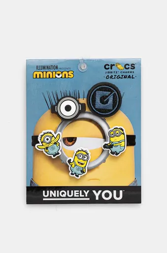Připínačky pro dětské boty Crocs Minions 5-pack