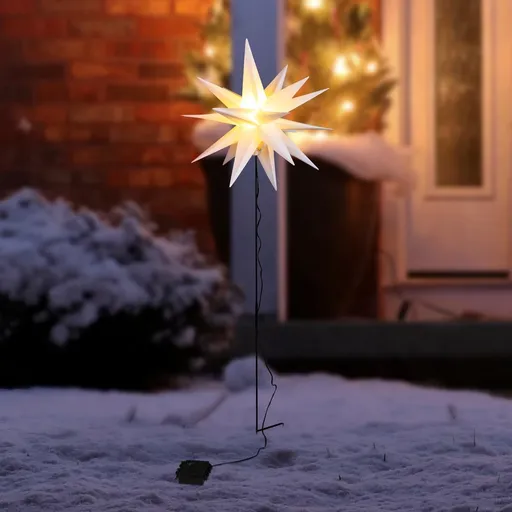 Haushalt international LED Zahradní zápich Hvězda, bílá