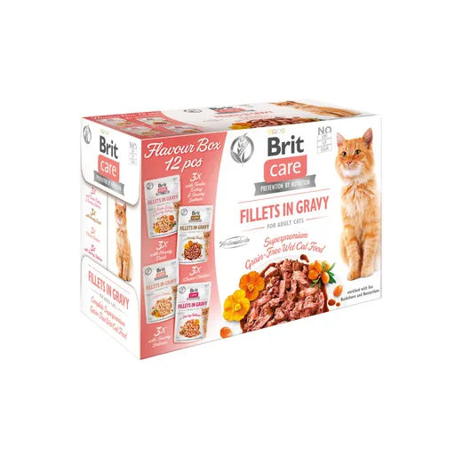 Brit Care Cat Flavour Box Fillet in Gravy 12x85 g