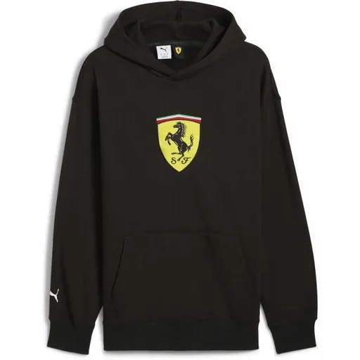 Puma FERRARI RACE BIG SHIELD HOODIE Pánská mikina, černá, velikost