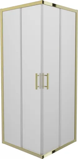 MEXEN Rio sprchový kout čtverec 70 x 70, dekor, zlatá  860-070-070-50-30