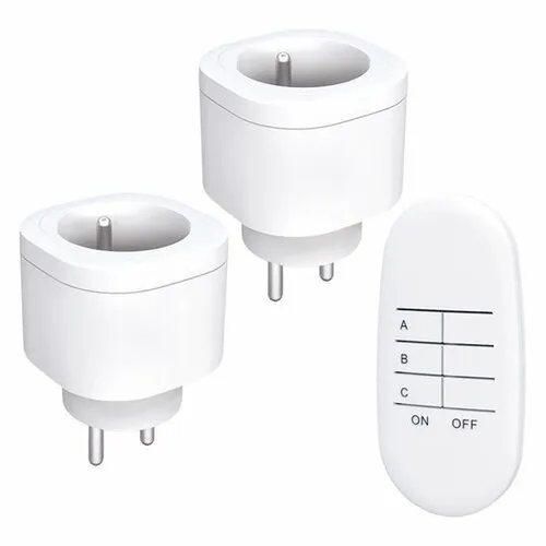 Solight DY08 Sada dálkově ovládaných zásuvek s ovladačem 3 ks, bílá