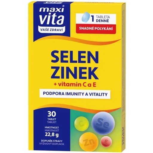 VITAR MAXI VITA SELEN + ZINEK + VIT. C,E 30 TBL. BLISTR Doplněk stravy, , velikost