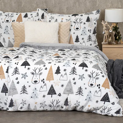 4Home Povlečení mikroflanel Nordic forest, 160 x 200 cm, 70 x 80 cm