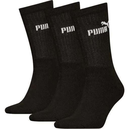 Puma ELEMENTS UNISEX CREW SOCK 3P Sada ponožek, černá, velikost 35-38