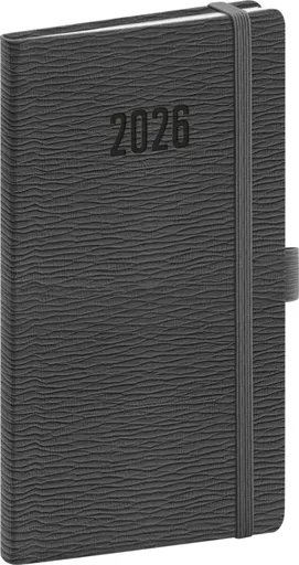 Kapesní diář Rivoli 2026 šedý