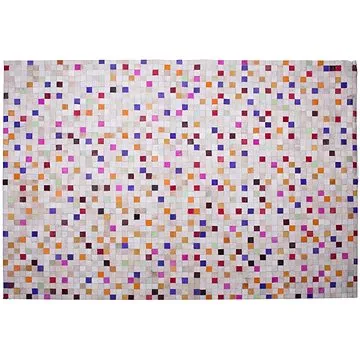 Kožený barevný koberec 160 x 230 cm ADVAN, 123571 (beliani_123571)