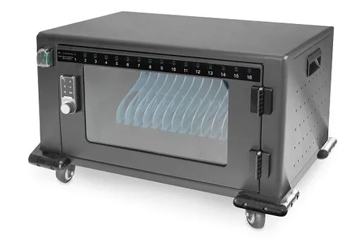 DIGITUS Nabíjecí vozík pro tablety 16 nabíjecích základen pro až 14