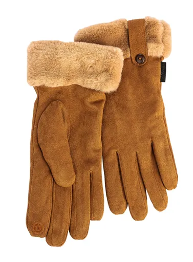 Dámské rukavice v semišovém vzhledu