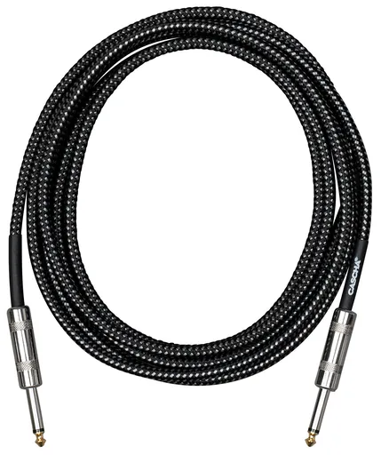 Cascha Standard Line Guitar Cable Straight Black Tweed 6m